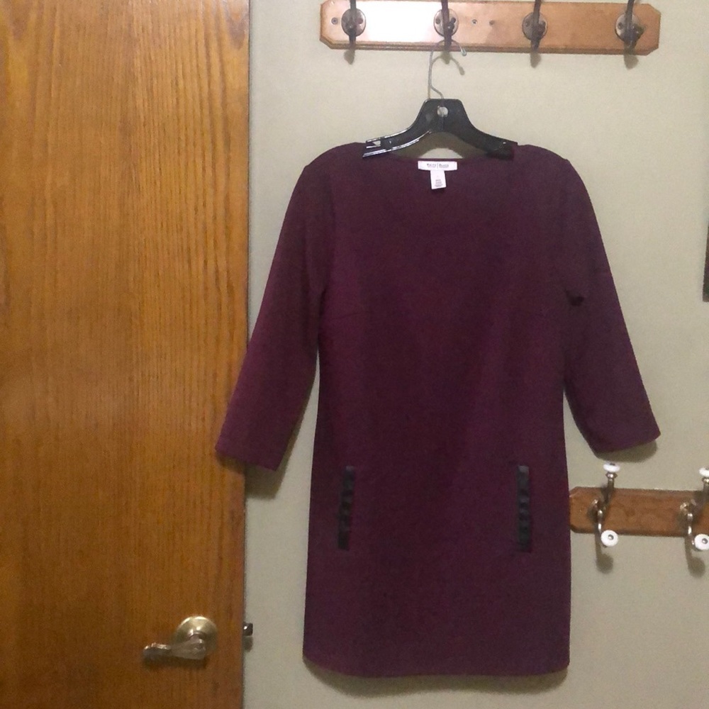 White house black market beautiful dark plum dress